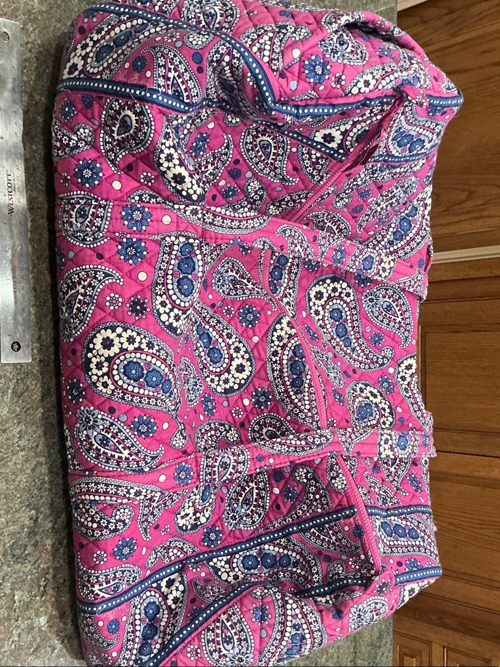 Vera Bradley Pink Paisley Quilted Tote